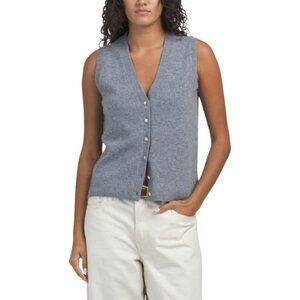 TAHARI Cashmere Button Down Front Vest